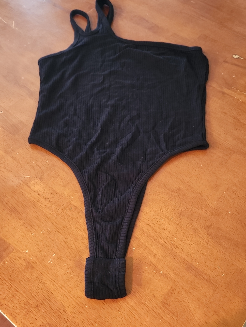 Bozzolo black ribbed one-shoulder bodysuit Black Medium
